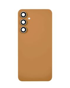 Premium Back Cover Glass With Camera Lens For Samsung S23 FE  - Tangerine