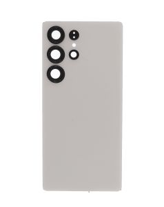 Premium Back Cover Glass With Camera Lens For Samsung S25 Ultra  - Silver Shadow