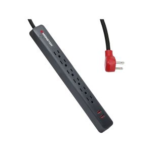 Monster 6-Outlet 2-USB Port 1200J Surge Protector, 6FT Black
