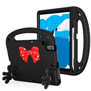For Apple iPad 9th Gen 10.2 inch (2021) Bow Hands Kickstand Tablet Case Cover - Black
