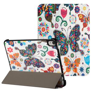 For Samsung Galaxy Tab S9 Plus Trifold Magnetic Closure PU Leather Case Cover - Butterfly