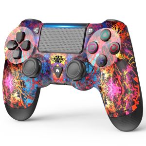 P-S-4 Controller Wireless Compatible with Play-station 4 Controller for P-S-4/Slim/Pro with Dual Vibration/6-Axis Motion Sensor/Audio Cool Wireless Controller