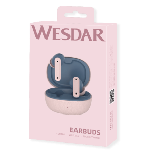 True Wireless Stereo Earbuds With Touch Control - Pink + Midnight