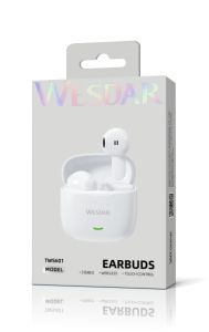 Wesdar TWS601 Earbuds Bluetooth Headphones - White