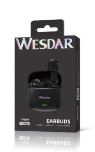 Wesdar TWS601 Earbuds Bluetooth Headphones - Black