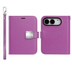 Apple iPhone DUO Wallet ID Card Holder Case Cover - Dark Purple