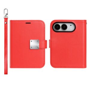Apple iPhone DUO Wallet ID Card Holder Case Cover - Red