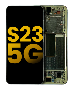 Refurbished OLED Assembly with Frame for Samsung S23 - Cream