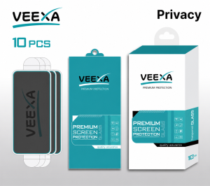 Veexa Premium Tempered Glass For iPhone 12/12 Pro (10 Pack) (Privacy)