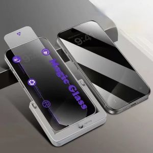 For iPhone 15 Pro Max Tempered Glass Screen Protector With Easy Installation Tool (5 Pcs) - Clear