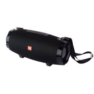 Outdoor Waterproof Portable Wireless Blue-tooth Speaker FM Radio/TF/USB Active Stereo Bass RGB TWS Fabric Woofer Box - Black
