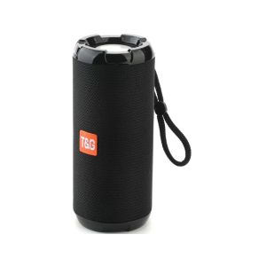 Portable Bluetooth Speaker with Handsfree Calling Mic, Waterproof, and FM Radio Capability - Black