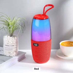 High Power RGB Light Portable Bluetooth Speaker - Red