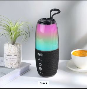 High Power RGB Light Portable Bluetooth Speaker - Black