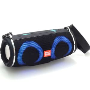 RGB Light Waterproof Portable Bluetooth Speaker Support FM / TF Card - Black
