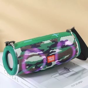 RGB Light Waterproof Portable Bluetooth Speaker Support FM / TF Card - Camo