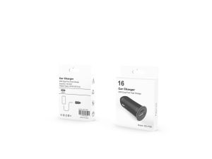 Car Charger 20W Dual Port Fast Charge Black
