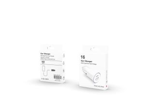 Car Charger 32W Dual Port Fast Charge White