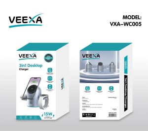 Veexa 3In1 Desktop Wireless Charger