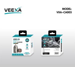 Veexa Zinc Alloy 48W Usb+Pd Fast Car Charger