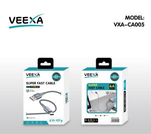 Veexa Rgb Smart Led Woven Usb-Tc Super Fast Cable 