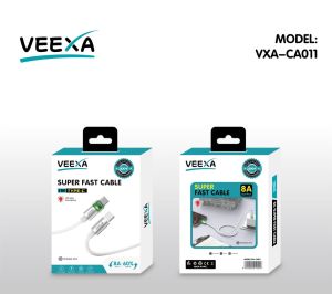 Veexa Metal Led Light Woven C-C Super Fast Cable