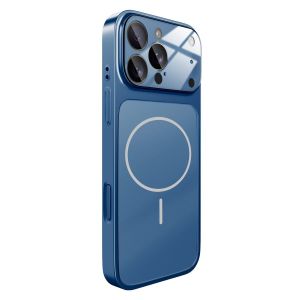 Magnetic Frosted Glass For iPhone 17 Pro-Blue
