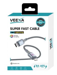 Veexa Rgb Smart Led Woven C-L Super Fast Cable 