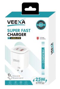 Veexa 25W Usb+Pd Super Fast Lightning Charger 