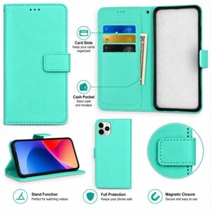 [PolyBag] Wallet ID Card Holder Case Cover For iPhone 12 - Teal