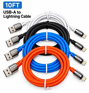 USB-A To Lightning Cable (10FT)