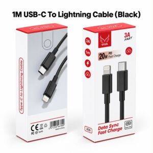 1M Usb-C To Lightning Cable (Black)