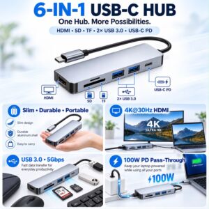  USB C TO TDTV Multifunction Adapter 6 in 1 