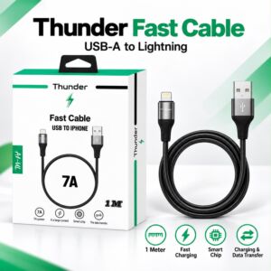Thunder-Braided Super Fast Cable USB To iPhone  (1M)