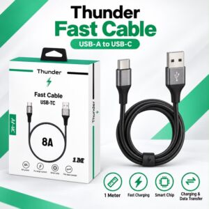 Thunder-Braided Super Fast Cable USB  To Type-C (1M)