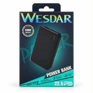 WESDAR 22.5w Portable Power Banks 5000mAh - Black