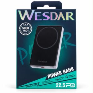 5000mah Super Slim Magnetic Fast Charge Mobile Power Bank With Type C