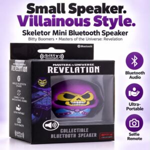Bitty Boomers Masters of The Universe - Revelation: Skeletor - Mini Bluetooth Speaker, Multicolored