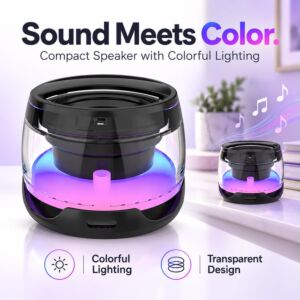 Small Portable Wireless RGB Light Magnetic Bluetooth Speaker With TWS Phone Call Function