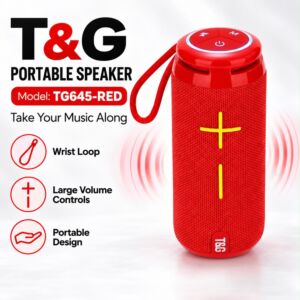 Outdoor Waterproof Sports Portable Wireless HIFI Bass Speaker - Red