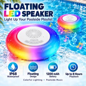 Mercobase Wireless Bluetooth Earbuds & Floating Pool Lights with Bluetooth Speakers