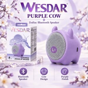 Bluetooth Speaker Purple Cow