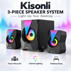 TM-4000U USB 2.1 RGB Wired Desktop Speakers Portable PC Gaming Speaker with DC Power Source
