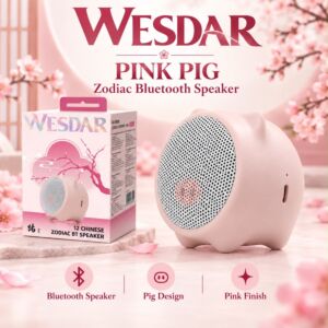 Bluetooth Speaker Pink Pig