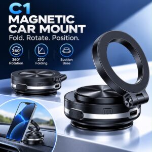 Electric Vacuum Magnetic Car Phone Mount