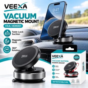 Veexa Car Holder Magnetic Bracket Vaccum Suction Magnetic Bracket 360 Rotatable Use (VXA-HDR001)
