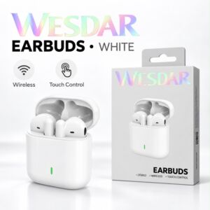 Wesdar TWS181 Earbuds Bluetooth Headphones - White