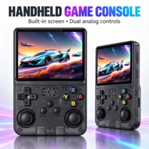 R36 Handheld Game Console 4K with 4" Screen Linux System-Black