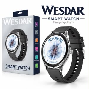 WESDAR Luxury Women's Smartwatch Sports Health Monitor Heart Rate,1.46" IPS Wireless Charging - Black