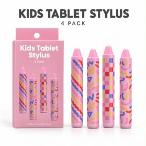 Kids Tablet Stylus 4pc Pink